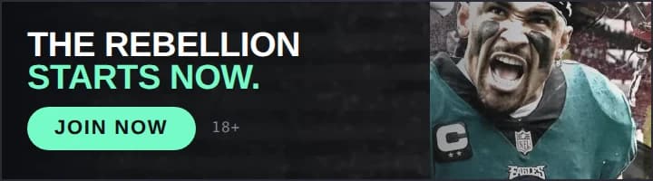 Lucky Rebel The Rebellion Starts now Join Now advert for mobile
